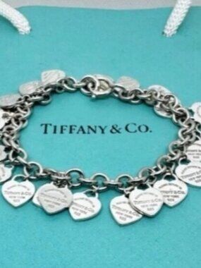 ✨ Tiffany & Co. Return to Tiffany Multi Heart Tag Silver Bracelet